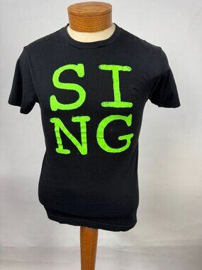Ed Sheeran Sing Black T-Shirt With Neon Green Graphic Text